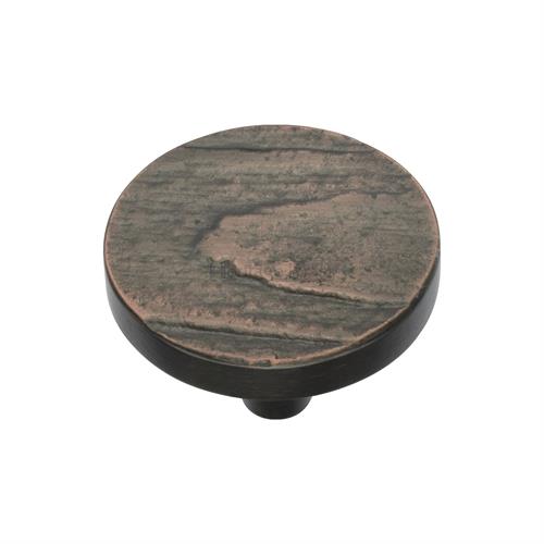 Heritage Brass C3697 38-AC Cabinet Knob Round Pine Design 38mm Aged Copper finish