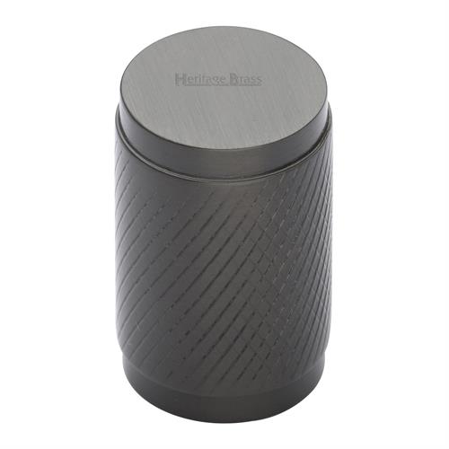 Heritage Brass C3840-MB Cabinet Knob Cylindric Knurled Design 21mm Matt Bronze finish
