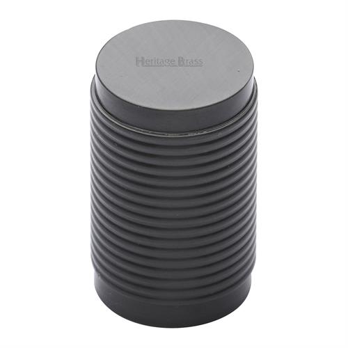 Heritage Brass C3850-MB Cabinet Knob Cylindric Ribbed Design 21mm Matt Bronze finish