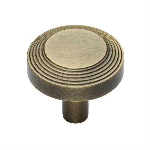 Heritage Brass C3956 38-AT Cabinet Knob Ridge Design 38mm Antique Brass finish