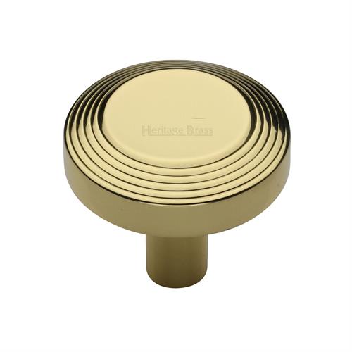 Heritage Brass C3956 38-PB Cabinet Knob Ridge Design 38mm Polished Brass finish