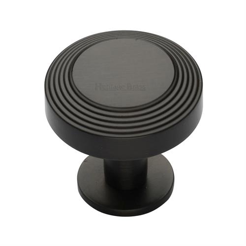 Heritage Brass C3958 38-MB Cabinet Knob Ridge Design with Rose 38mm Matt Bronze finish