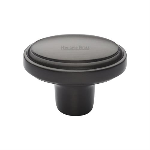 Heritage Brass C3975-MB Cabinet Knob Stepped Oval Design 41mm Matt Bronze finish