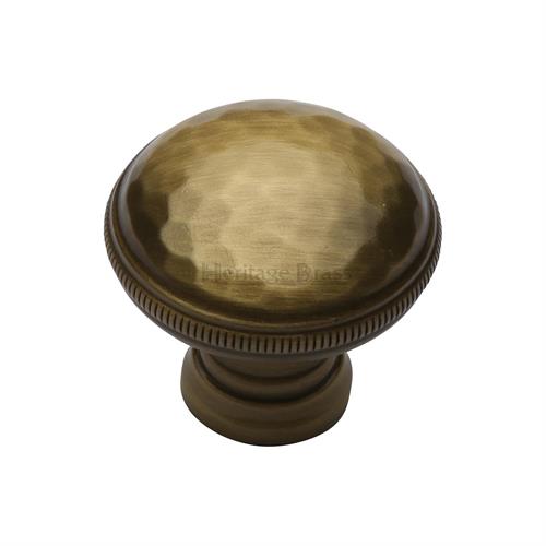 Heritage Brass C4545-AT Cabinet Knob Hand Beaten Design 32mm Antique finish