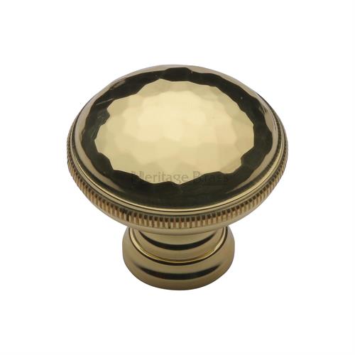 Heritage Brass C4545-PB Cabinet Knob Hand Beaten Design 32mm Polished Brass finish