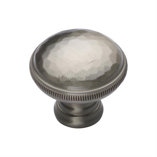 Heritage Brass C4545-SN Cabinet Knob Hand Beaten Design 32mm Satin Nickel finish