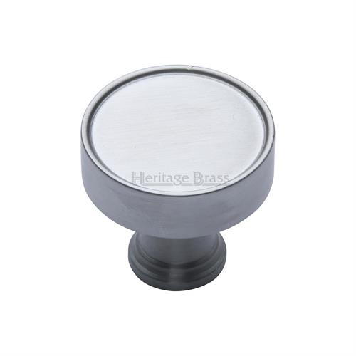 Heritage Brass C4549-SC Cabinet Knob Florence Design 32mm Satin Chrome finish