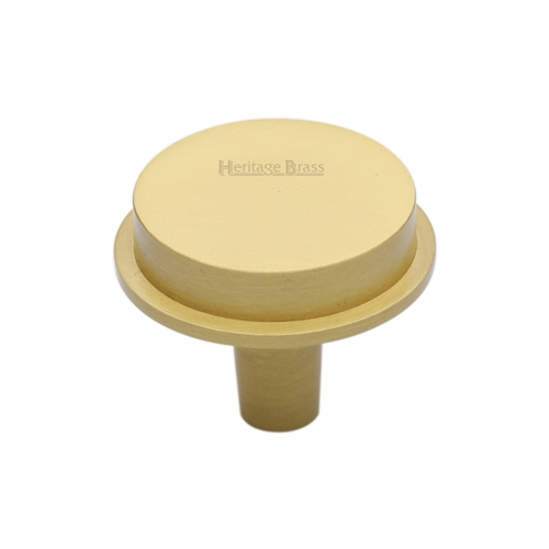 Heritage Brass Flat Round Knob Design 32 mm Satin Brass