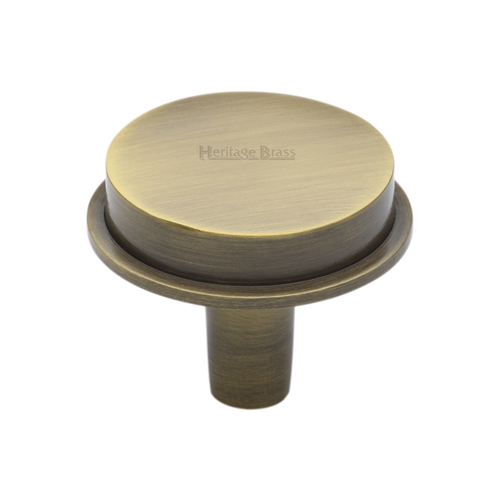 Heritage Brass Flat Round Knob Design 38 mm Antique Brass