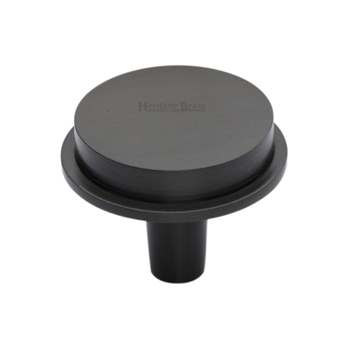 Heritage Brass Flat Round Knob Design 38 mm Matt Bronze