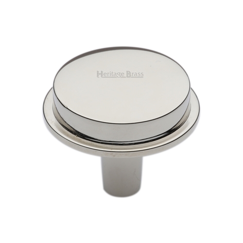 Heritage Brass Flat Round Knob Design 38 mm Polished Nickel finish C4592 38-PNF