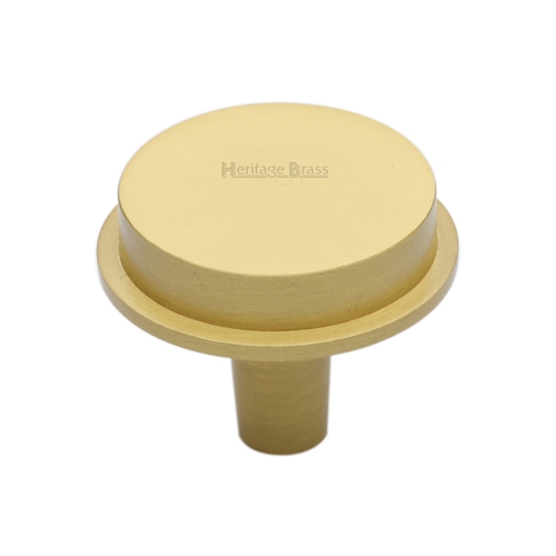 Heritage Brass Flat Round Knob Design 38 mm Satin Brass