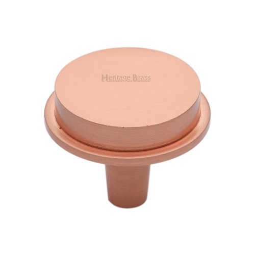 Heritage Brass Flat Round Knob Design 38 mm Satin Rose Gold finish C4592 38-SRG