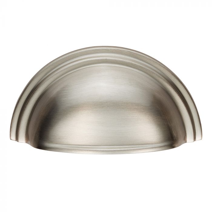Fingertip C47SN Ftd Victorian Cup Pull 76MM C/C Satin Nickel
