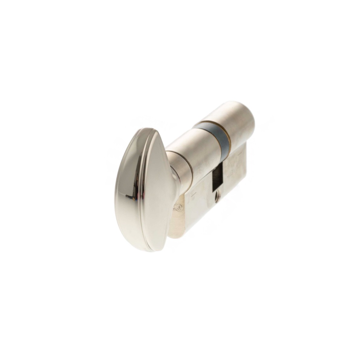 AGB Euro Profile 5 Pin Cylinder Key to Turn 30-30mm (60mm) - Polished Nickel C620062525