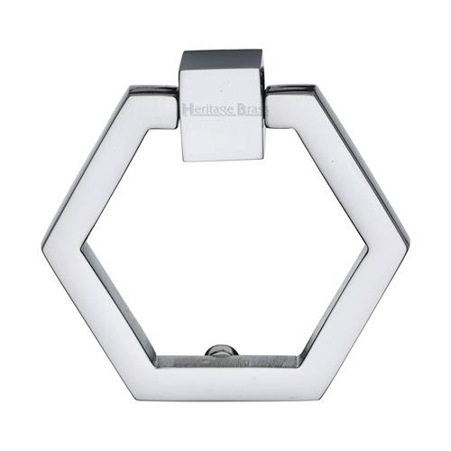 Heritage Brass C6334-PC Cabinet Drop Pull Hexagon Design 51mm Polished Chrome finish