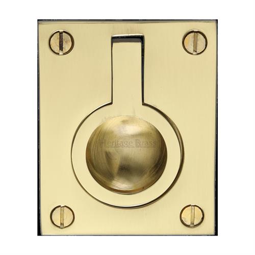 Heritage Brass C6337 50-PB Cabinet Pull Flush Ring Design 50mm Polished Brass finish