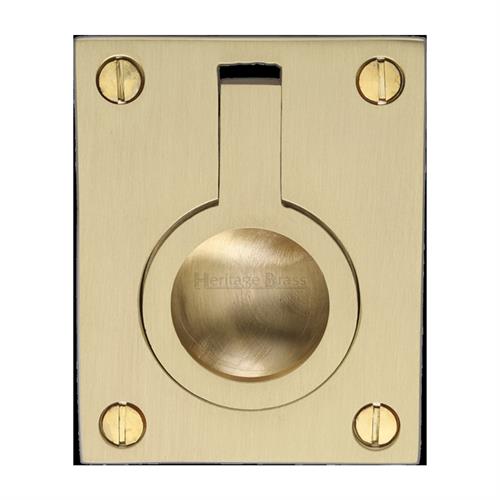 Heritage Brass C6337 38-SB Cabinet Pull Flush Ring Design 38mm Satin Brass finish
