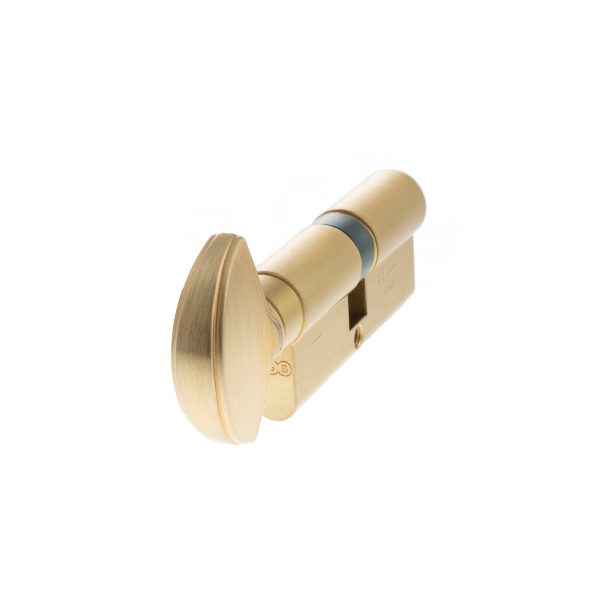 AGB Euro Profile 15 Pin Cylinder Key to Turn 35-35mm (70mm) - Satin Brass CA20083030