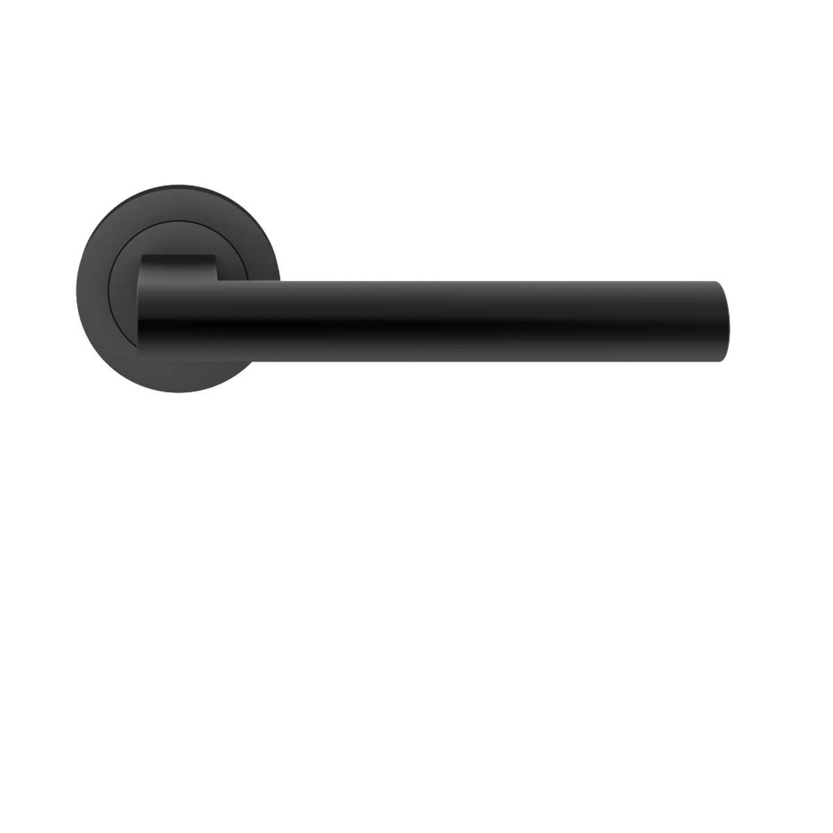 Karcher Design ER45 Madeira Door Handle on Round rose in cosmos black,