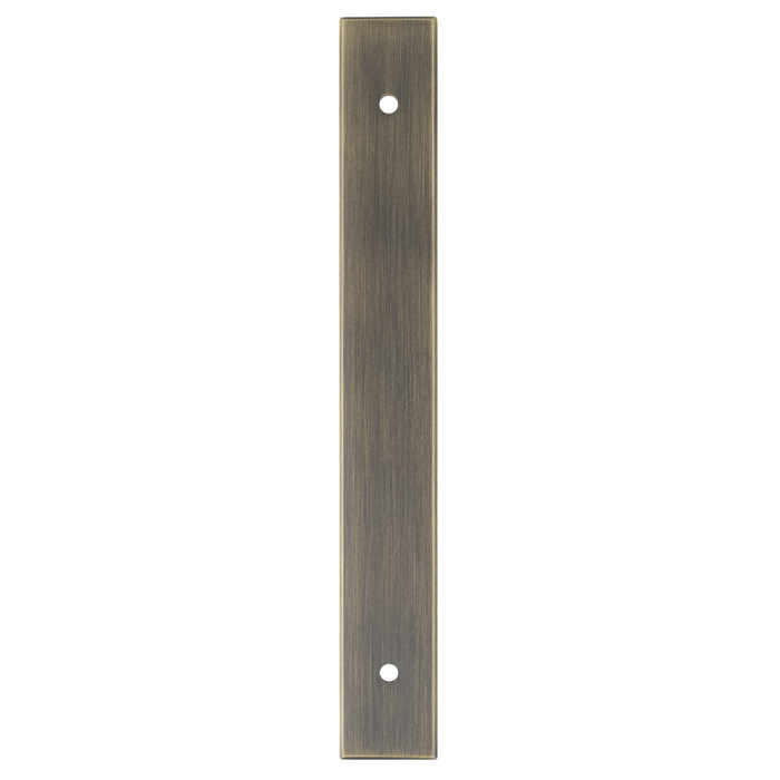 Rectangular Cabinet Pull Backplate-Antique Brass-168x22x3mm - 128mm c/c AWBP128AB by Alexander and Wilks