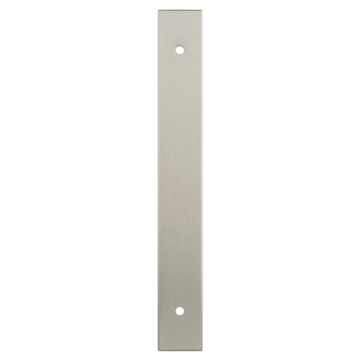 Rectangular Cabinet Pull Backplate-Satin Nickel-168x22x3mm - 128mm c/c AWBP128SN by Alexander and Wilks