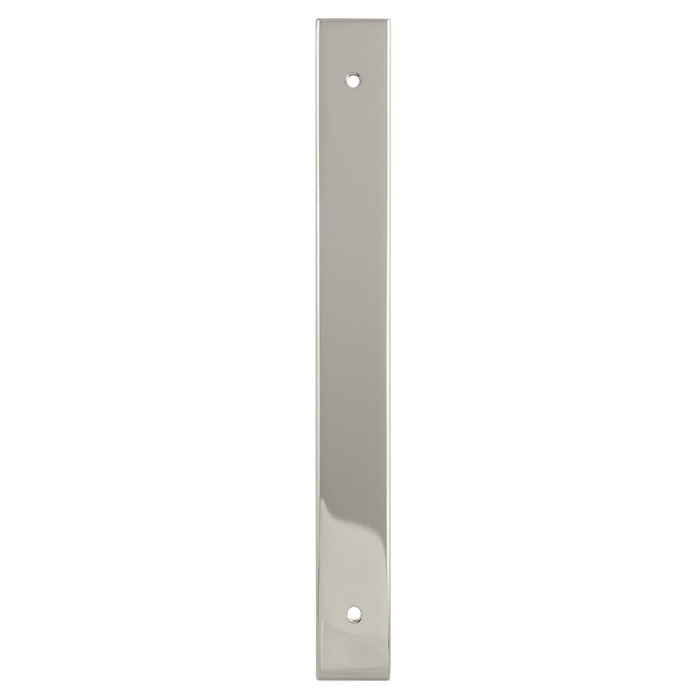 Rectangular Cabinet Pull Backplate-Polished Nickel-200x22x3mm - 160mm c/c AWBP160PN by Alexander and Wilks