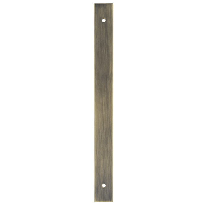 Rectangular Cabinet Pull Backplate-Antique Brass-232x22x3mm - 192mm c/c AWBP192AB by Alexander and Wilks