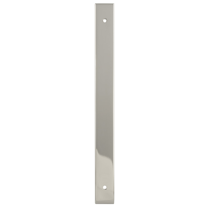 Rectangular Cabinet Pull Backplate-Polished Nickel-232x22x3mm - 192mm c/c AWBP192PN by Alexander and Wilks