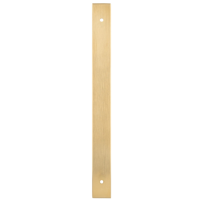 Rectangular Cabinet Pull Backplate-Satin Brass PVD-232x22x3mm - 192mm c/c AWBP192SBPVD by Alexander and Wilks
