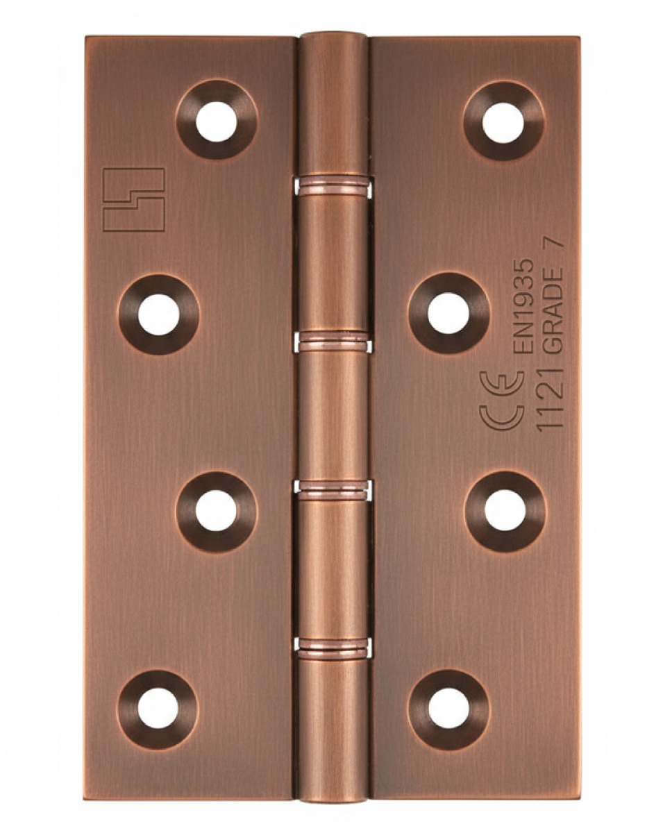 Simonswerk 1240CE Double Phosphor Bronze Washered Brass Butt Hinge CE marked FD30 fire rated 100mm x 65mm c/w Screws Copper Bronze