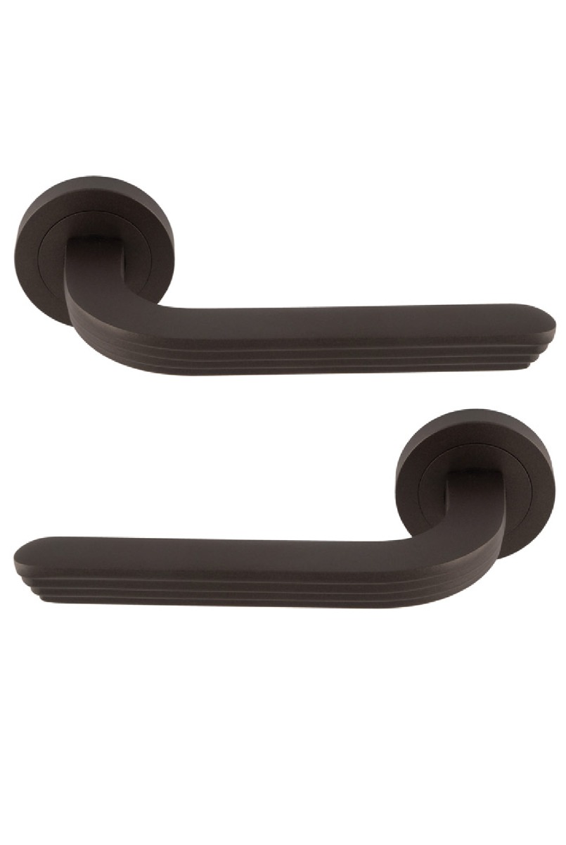 Manital Cloud Door Handle on Rose - Matt Bronze