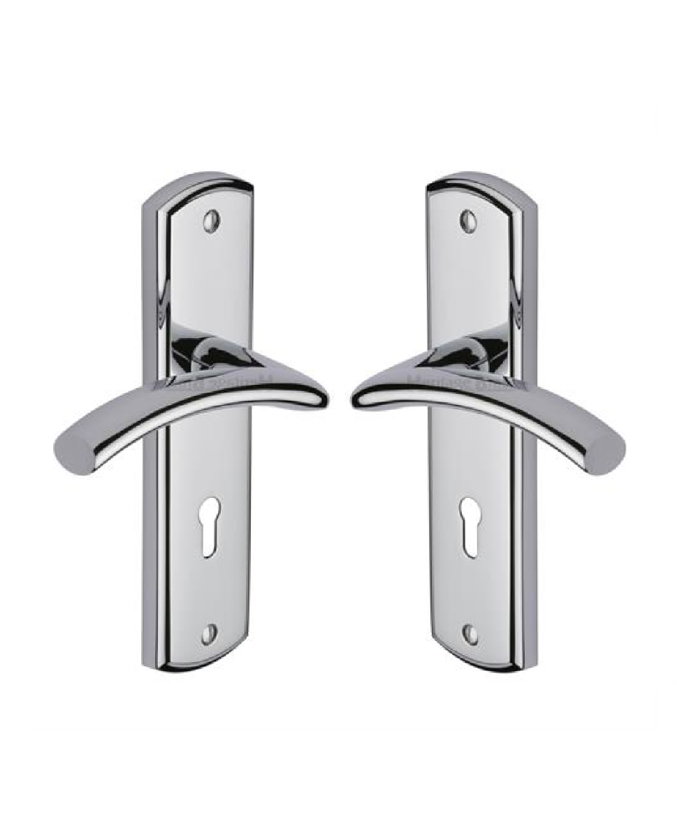 Heritage Brass CEN1000-PC Door Handle Lever Lock Centaur Design Polished Chrome finish