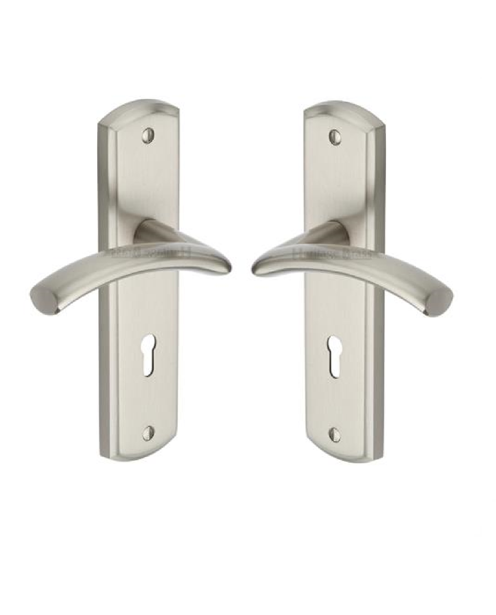 Heritage Brass CEN1000-SN Door Handle Lever Lock Centaur Design Satin Nickel finish
