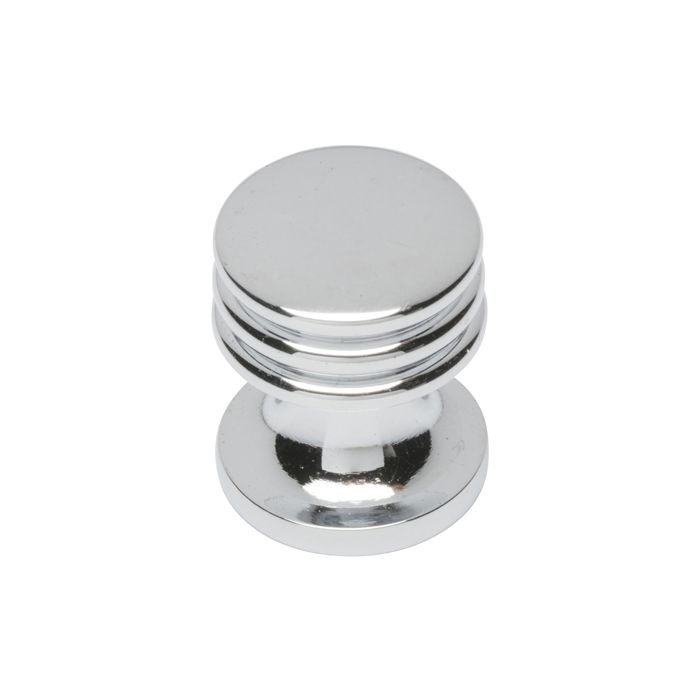 Fingertip Ch30Acp Ftd Ringed Cupboard Knob 17Mm Polished Chrome