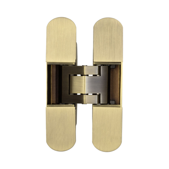 Ghost 140mm Concealed Fire Door Hinge Antique Brass-140x25x79.5mm-CH60AB-Frelan Hardware