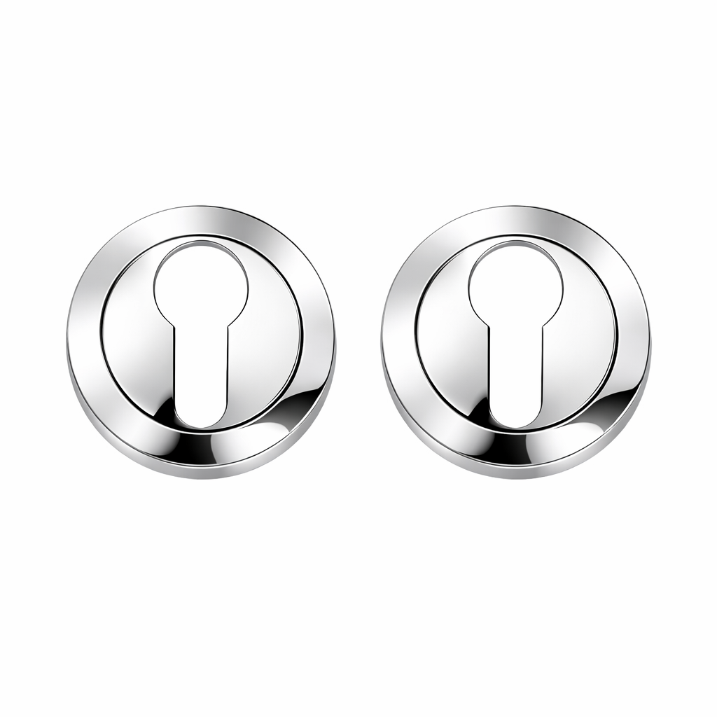 IRONZONE IRZ001CP Euro Profile Escutcheon 50mm - Polished Chrome