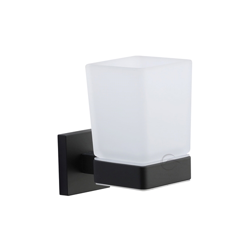 M.Marcus CHE-TUMBLER-BLK Single tumbler holder with glass Matt Black