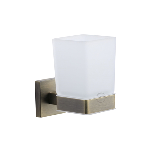 M.Marcus CHE-TUMBLER-MA Single tumbler holder with glass Antique Bronze