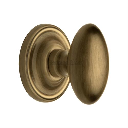 Heritage Brass CHE7373-AT Mortice Knob on Rose Chelsea Design Antique finish