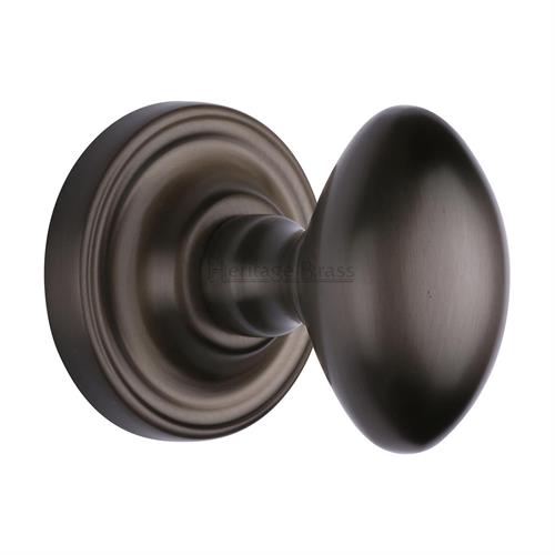 Heritage Brass CHE7373-MB Mortice Knob on Rose Chelsea Design Matt Bronze finish