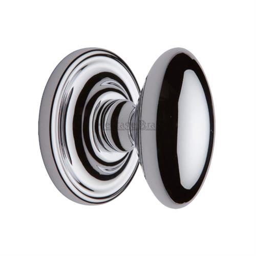 Heritage Brass CHE7373-PC Mortice Knob on Rose Chelsea Design Polished Chrome finish