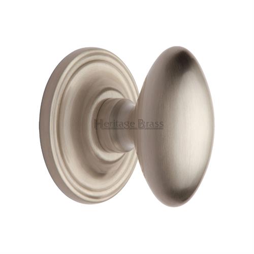 Heritage Brass CHE7373-SN Mortice Knob on Rose Chelsea Design Satin Nickel finish