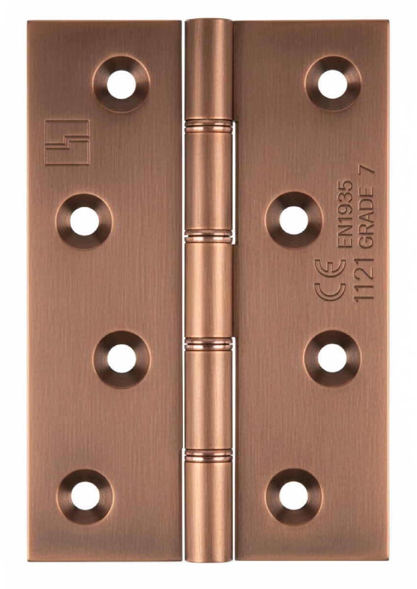 Simonswerk 1250CE Double Phosphor Bronze Washered Brass Butt Hinge CE marked FD30 fire rated 100mmx 75mm c/w Screws Copper Bronze