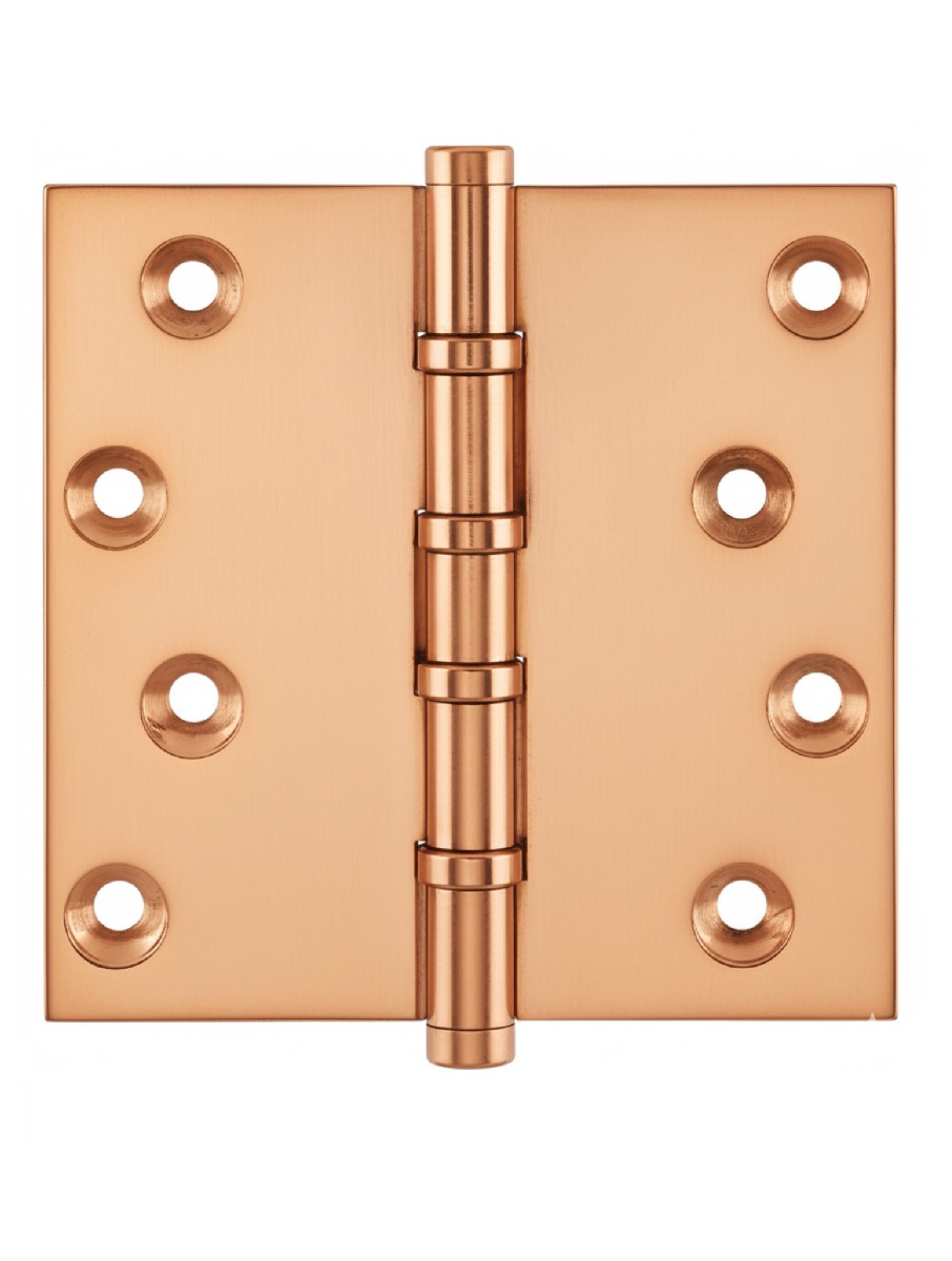 Simonswerk P1560 Ball Race Brass Butt Projection Hinges 100mm x 103mm c/w Screws Copper Plated
