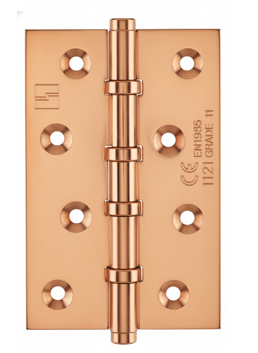 Simonswerk 1540CE Ball Race Brass Butt Hinges 100mm x 65mm c/w Screws Copper Plated