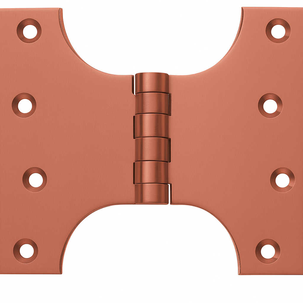 Simonswerk P0550 Unwashered Brass Parliament Hinges 101.6mm x 64mm x 102mm c/w Screws Copper Plated