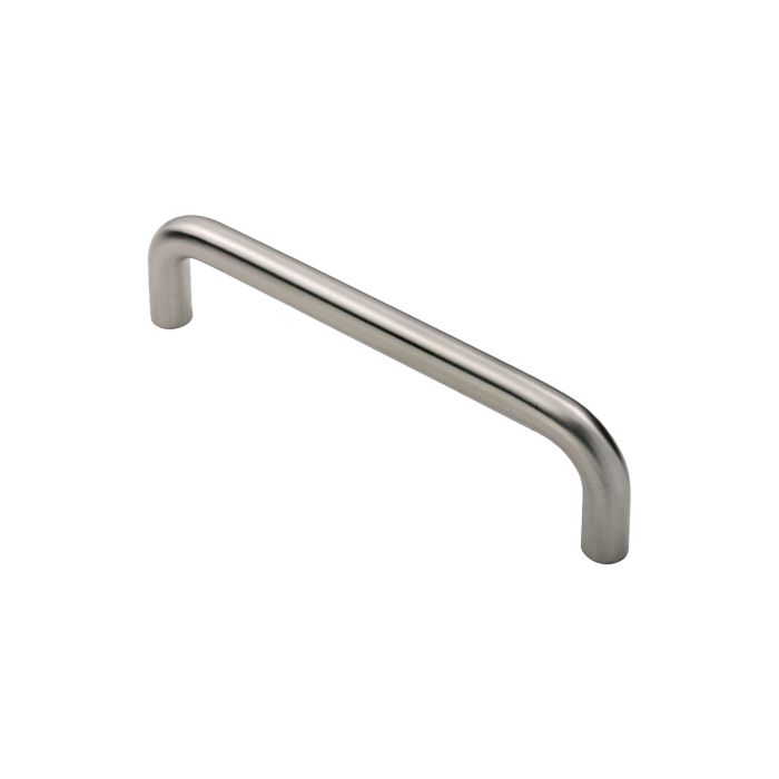 Eurospec CPD1096SSS Steelworx Solid 10mm Dia. Cabinet D Pull Handle (96mm C/C) G304 128mm Satin Stainless Steel