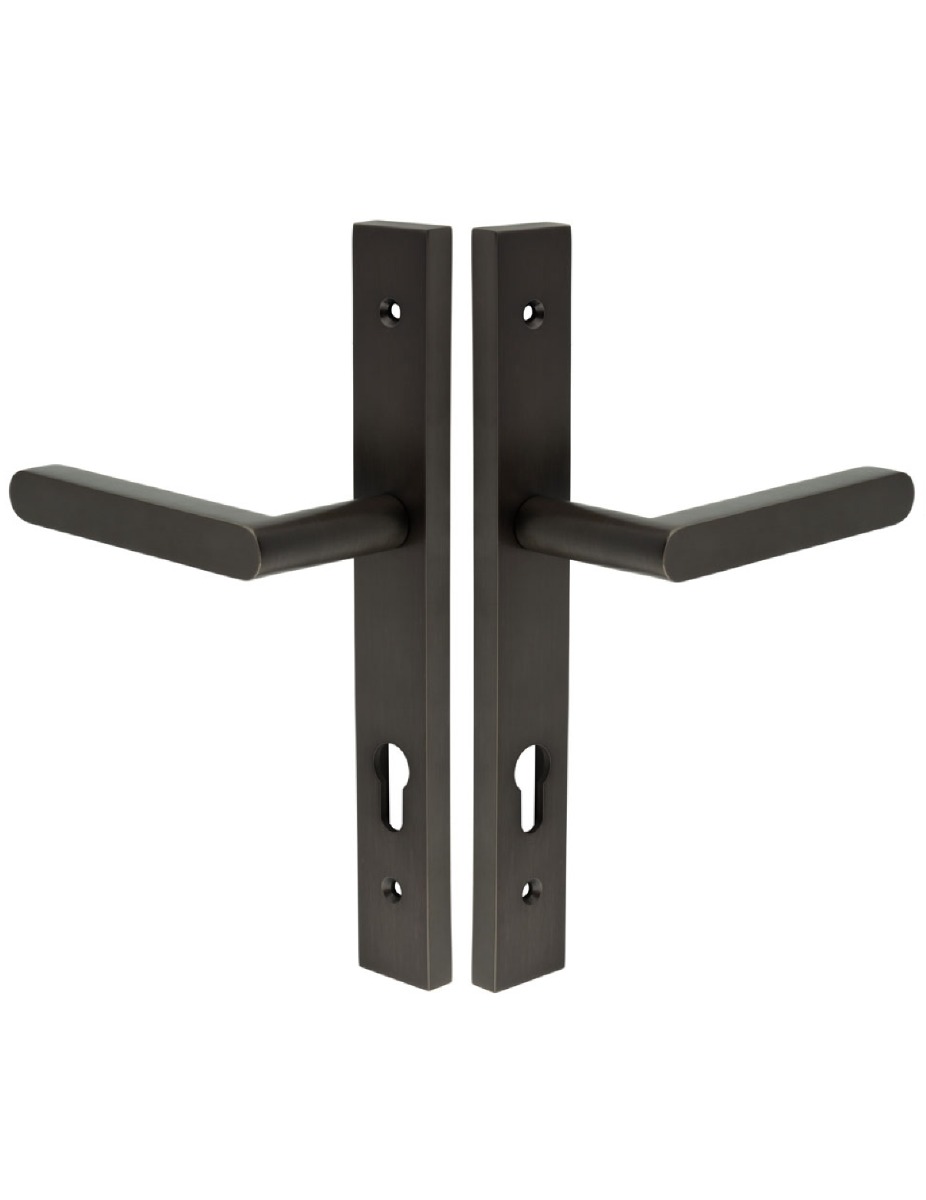 CR-101 Dark Bronze Multi Point Backplate Door Handle CR-101G4DB by Frelan