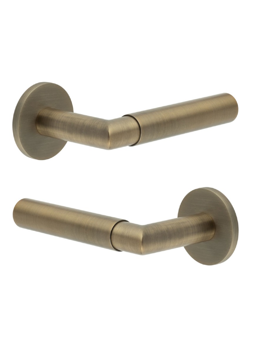 CR-102 Antique Brass Fixed Dead Door Handle CR-102A3AB by Frelan